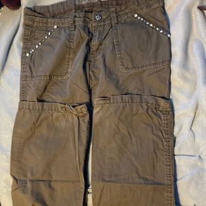 Miss Me brown cargo pants size 30.